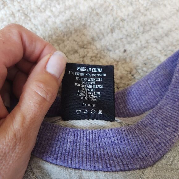 NBA 4 Her Los Angeles Lakers Raglan pullover sweatshirt gold purple grey size S - Picture 3 of 11